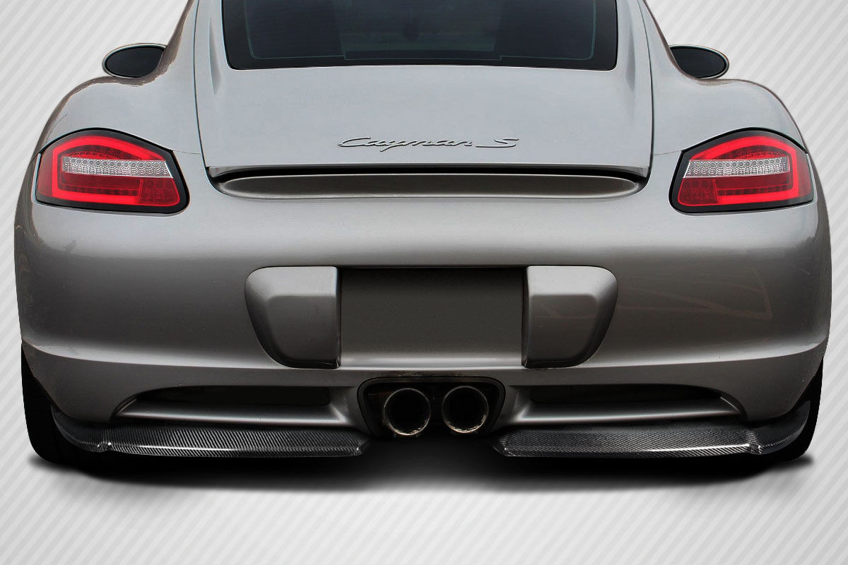 Carbon Creations Max Style Carbon Fiber Rear Bumper Lip/Add On for 2006-2010 Porsche Cayman - 116920