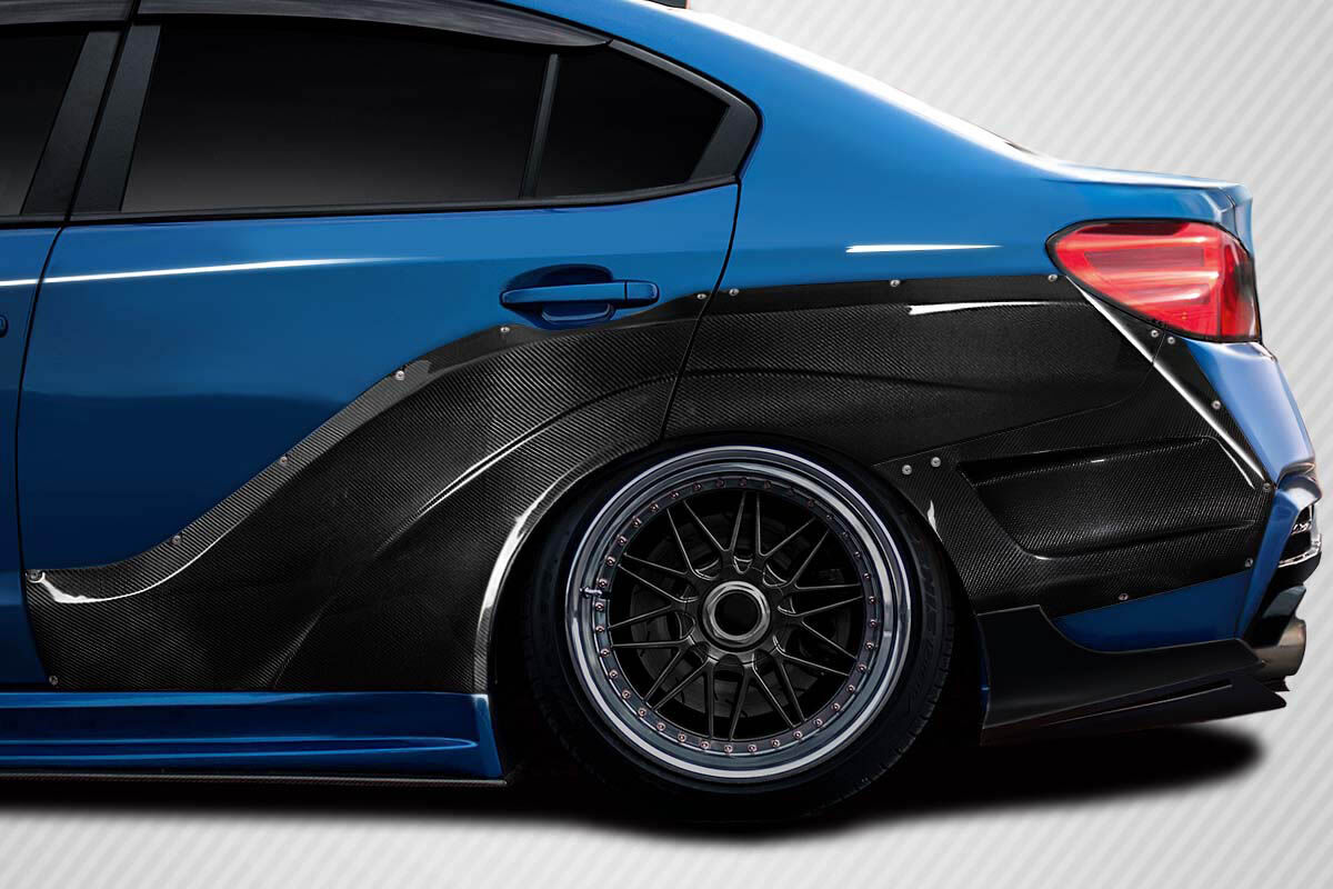 2015-2021 Subaru WRX STI Carbon Fiber VRS Wide Body Rear Fender Flares - 9 Piece - 116965