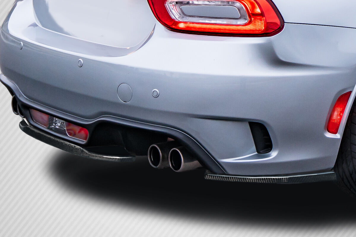 2017-2020 Fiat 124 Spider Carbon Fiber Speed Rear Lip Spoiler Splitters - 3 Pieces