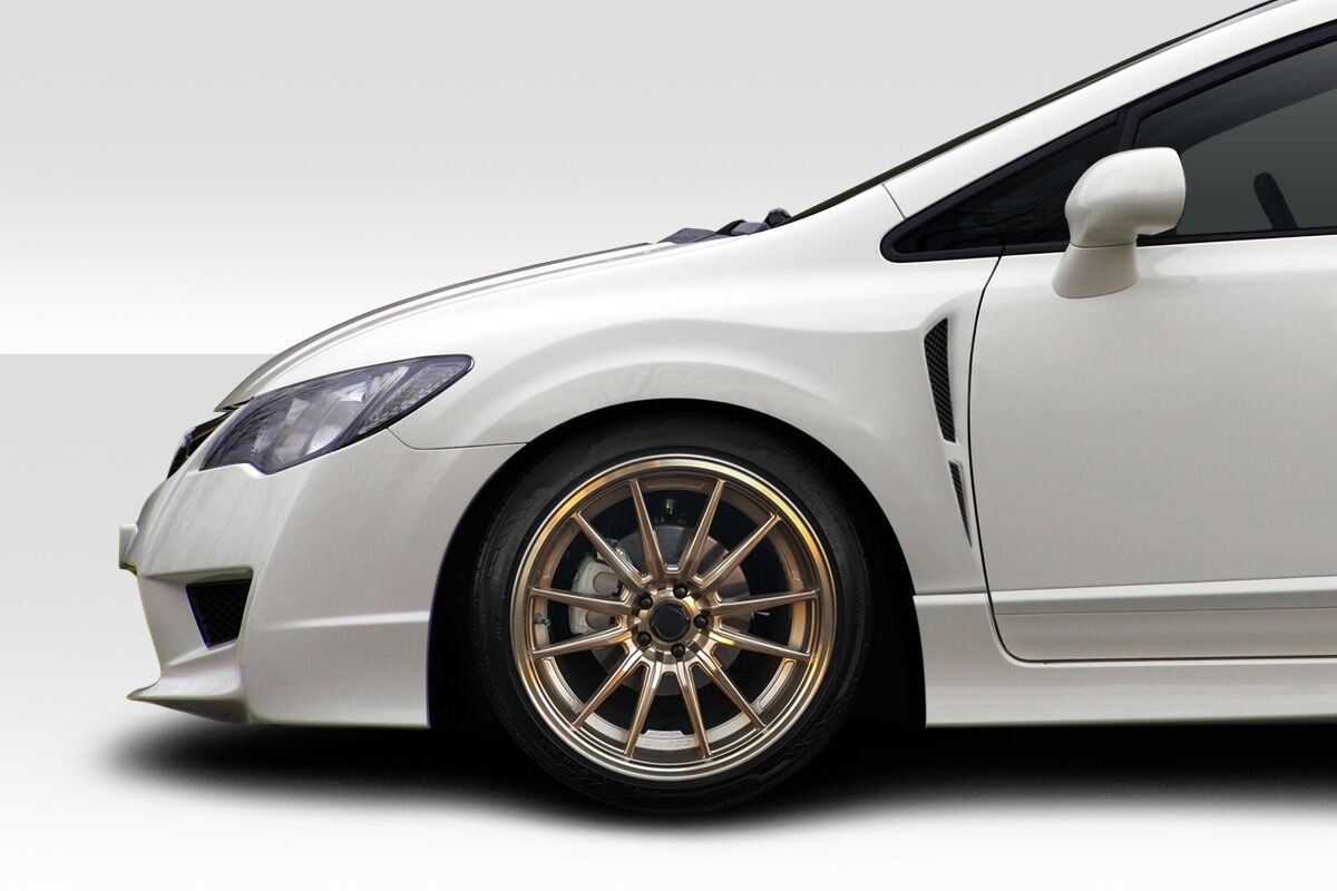 2006-2011 Honda JDM Civic 4Dr Duraflex Naga Wide Body Front Fenders - 2 Pieces - 117209