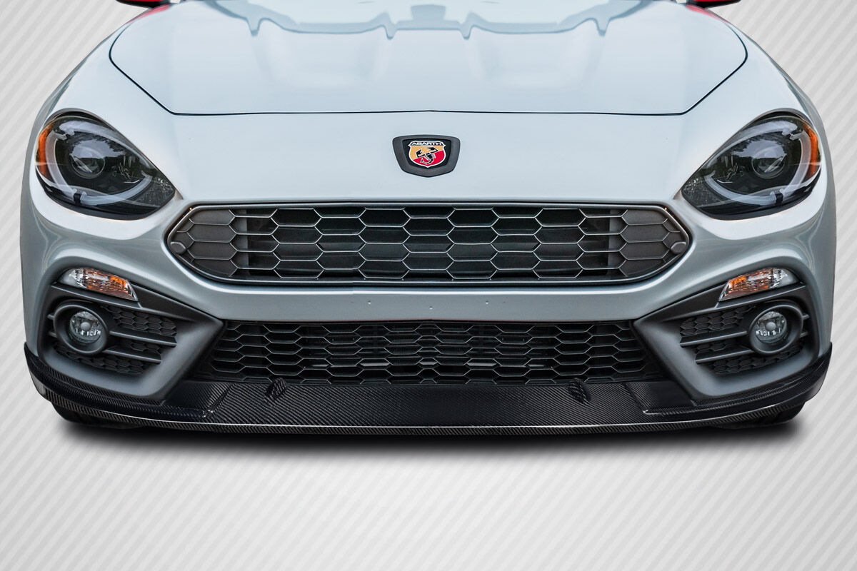 Carbon Creations Rezza Style Carbon Fiber Front Bumper Lip/Add On for 2017-2020 Fiat 124 Spider - 117214