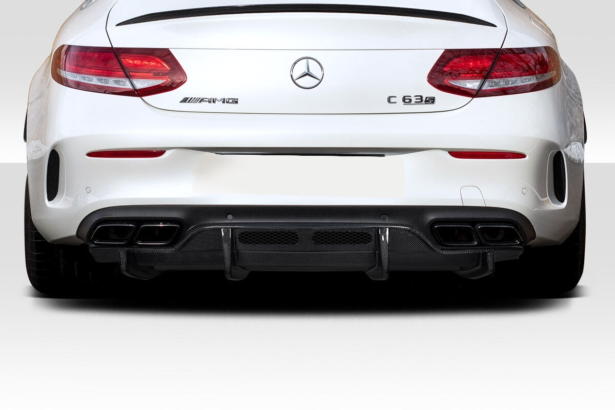 Carbon Creations AMG Power Look Style Carbon Fiber Rear Bumper Lip/Add On for 2015-2018 Mercedes C63 - 117250