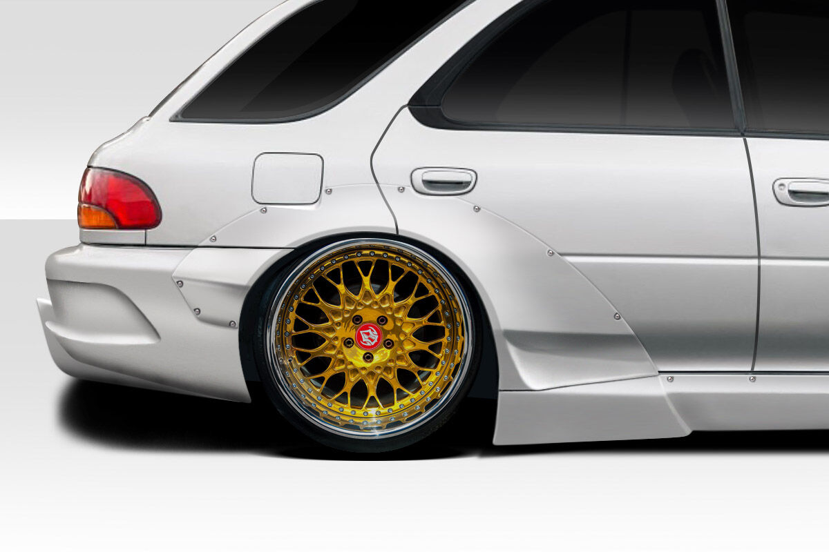 1993-2001 Subaru Impreza Duraflex RBS Rear Fender Flares - 6 Piece (+50mm Added Clearance) - 117341