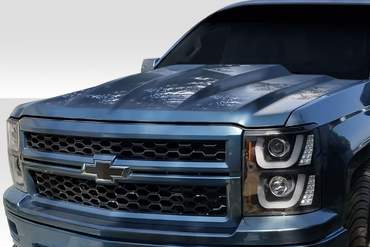 2014-2015 Chevrolet Silverado Duraflex 2" Cowl Hood - 1 Piece - 117530
