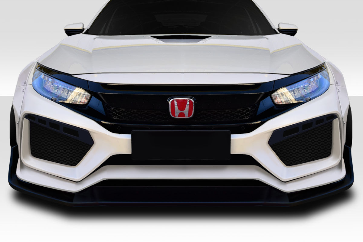 2016-2021 Honda Civic 4DR Duraflex RBT Widebody Look Front Bumper - 1 Piece - 117584