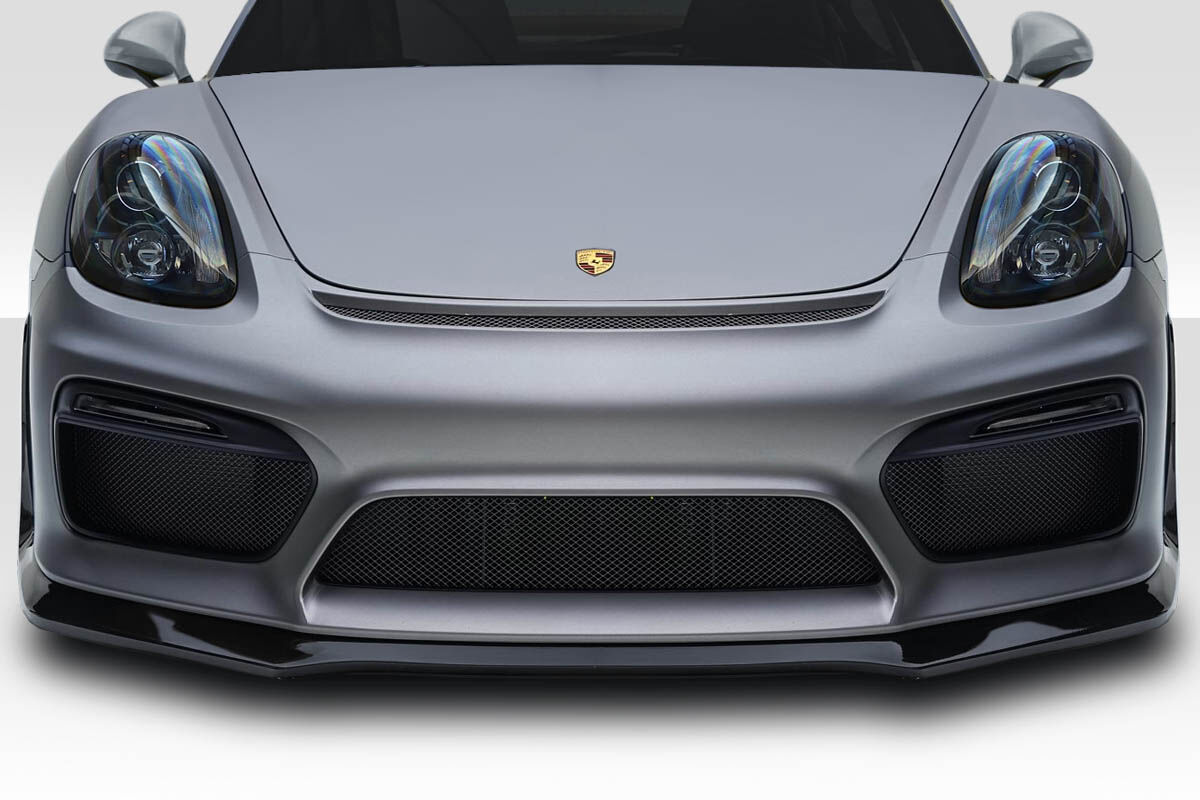 Aero Function AF-1 Style Fiberglass/FRP Front Bumper Lip/Add On for 2013-2016 Porsche Cayman - 117831