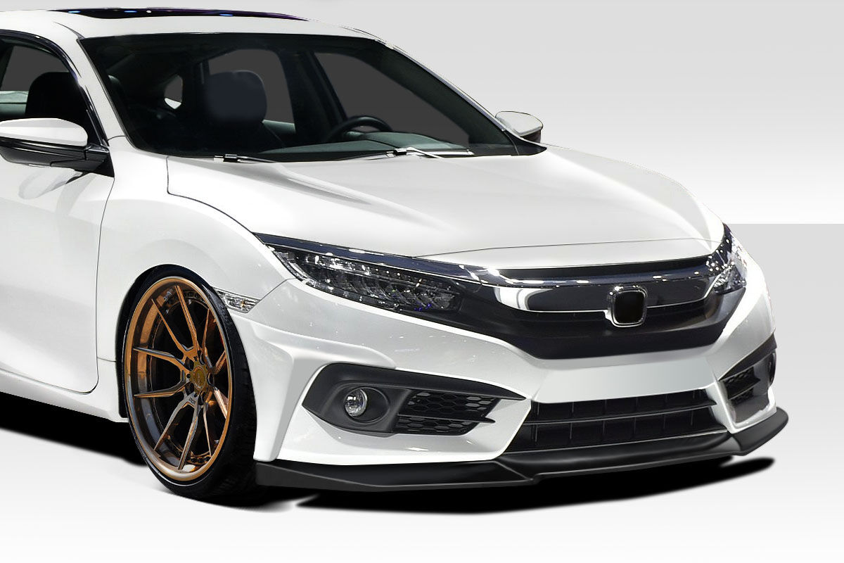 2016-2018 Honda Civic 2DR 4DR Duraflex Yoka Front Lip Spoiler Air Dam - 3 Pieces