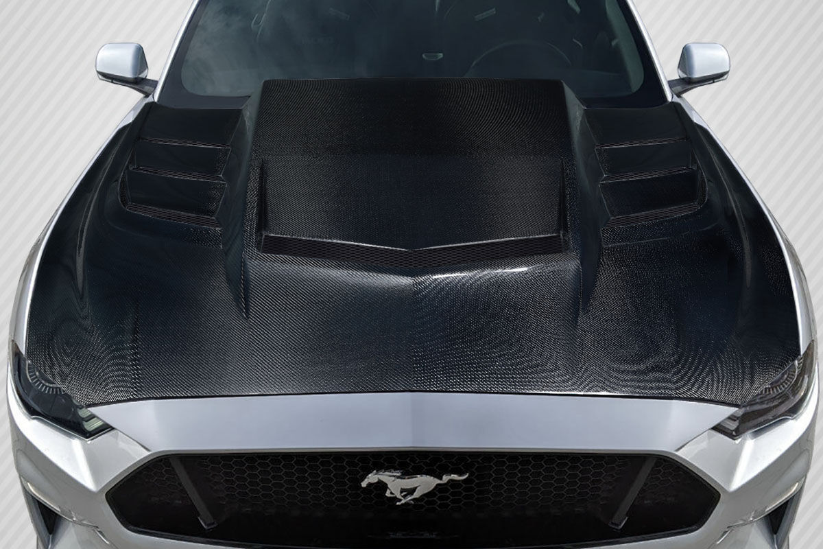 Carbon Creations Interceptor Style Carbon Fiber Hood for 2018-2023 Ford Mustang - 118047
