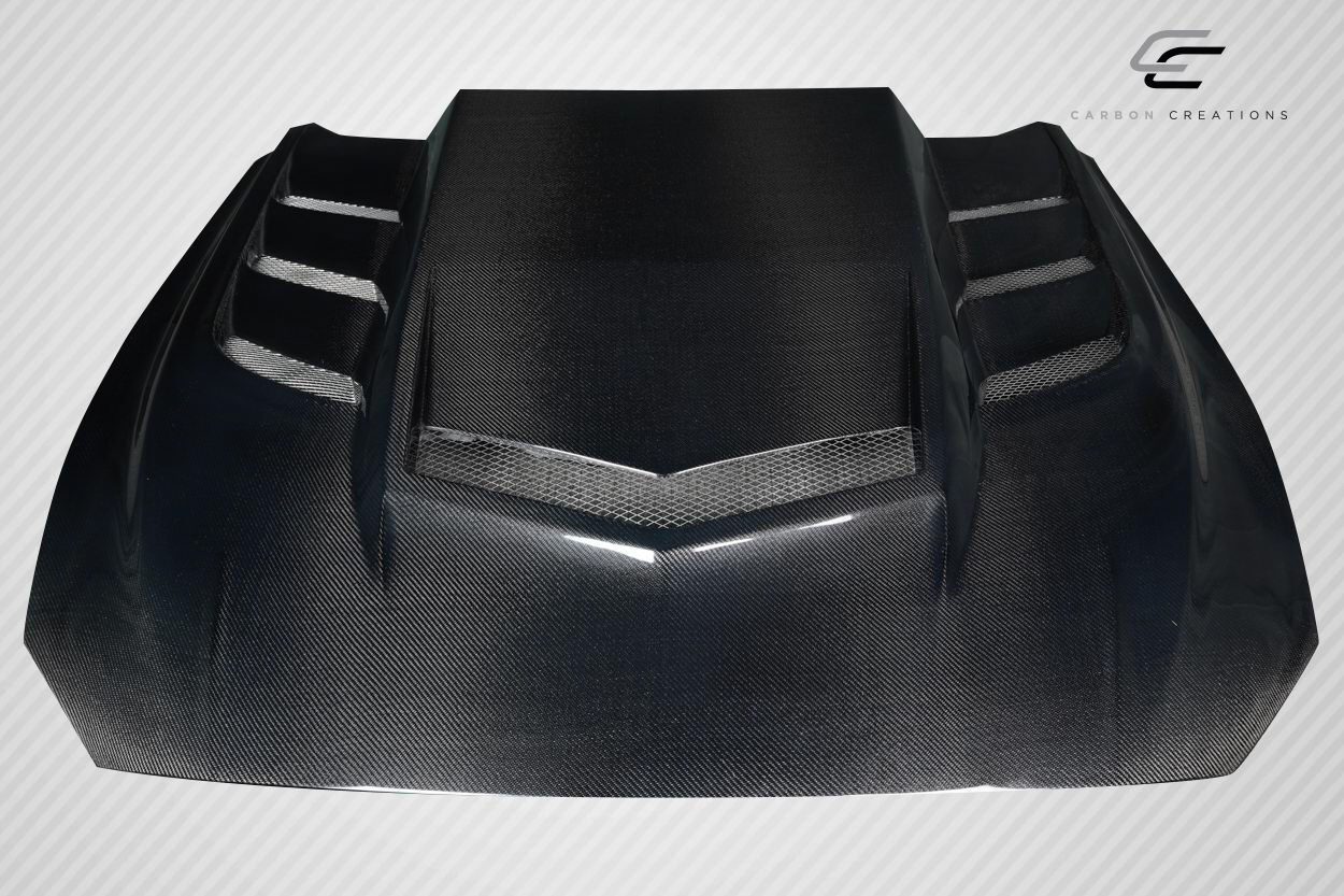 2018-2023 Ford Mustang Carbon Fiber Interceptor Hood - 1 Piece