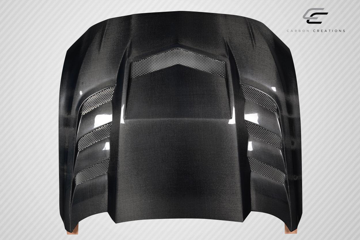 2018-2023 Ford Mustang Carbon Fiber Interceptor Hood - 1 Piece