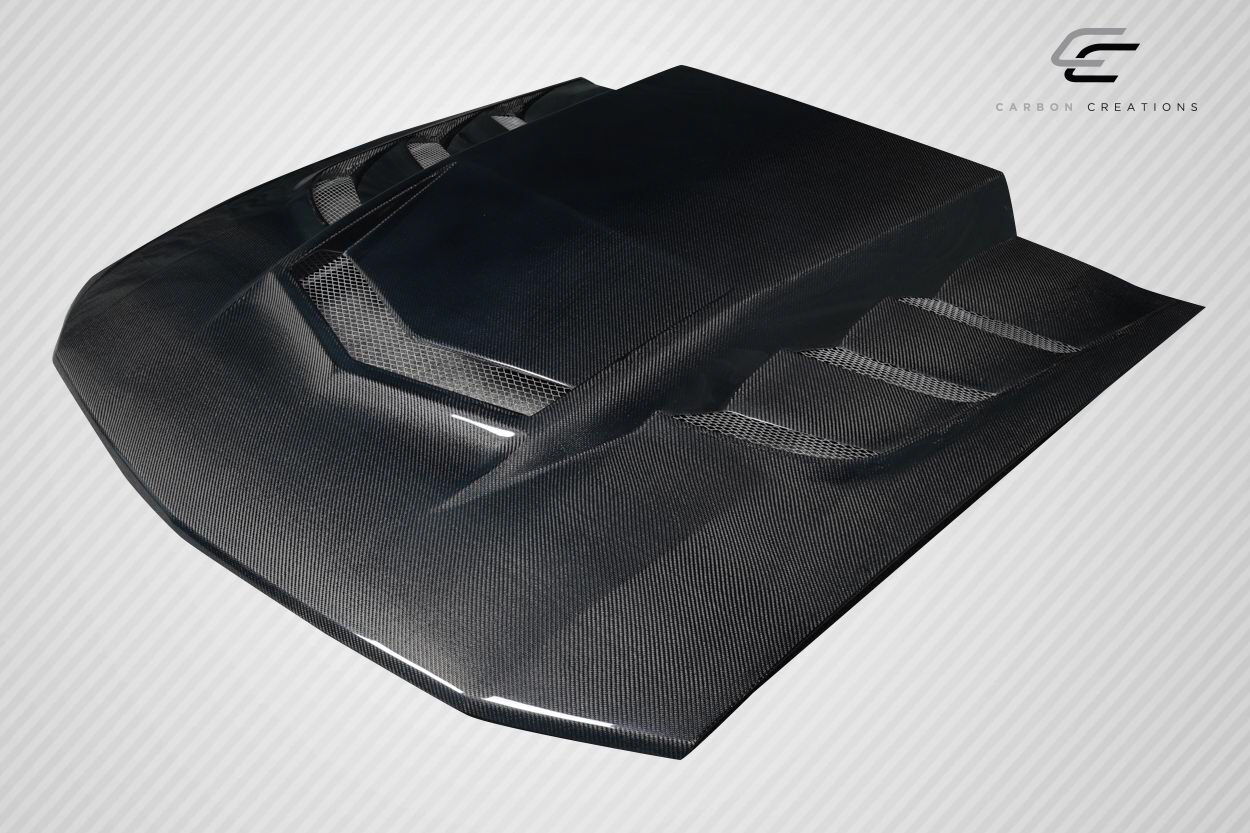 2005-2009 Ford Mustang Carbon Fiber Interceptor Hood - 1 Piece