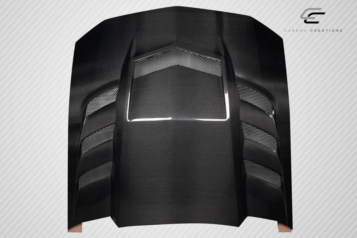 2005-2009 Ford Mustang Carbon Fiber Interceptor Hood - 1 Piece