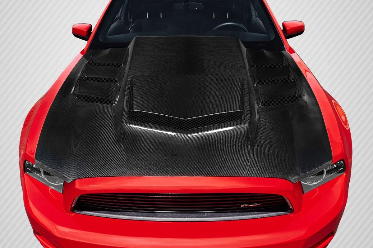 Carbon Creations Interceptor Style Carbon Fiber Hood for 2013-2014 Ford Mustang - 118126