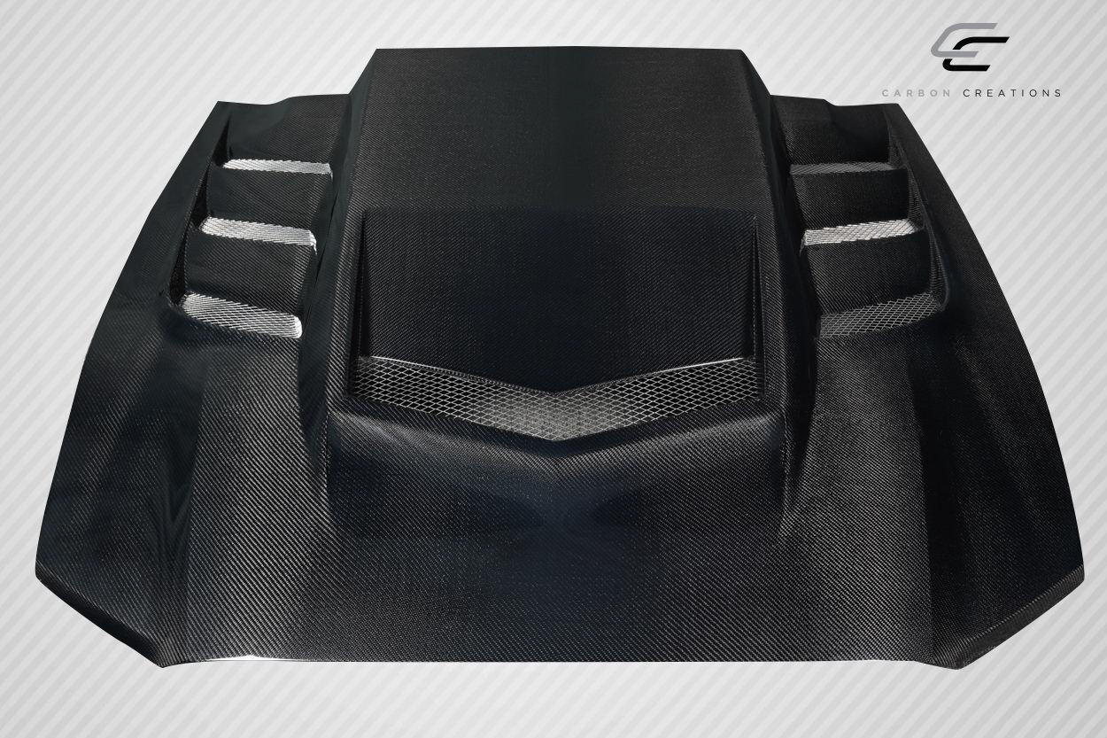 2013-2014 Ford Mustang Carbon Fiber Interceptor Hood - 1 Piece