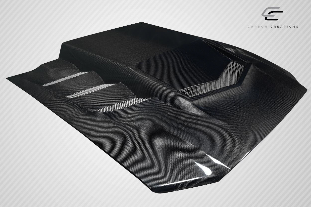 2013-2014 Ford Mustang Carbon Fiber Interceptor Hood - 1 Piece