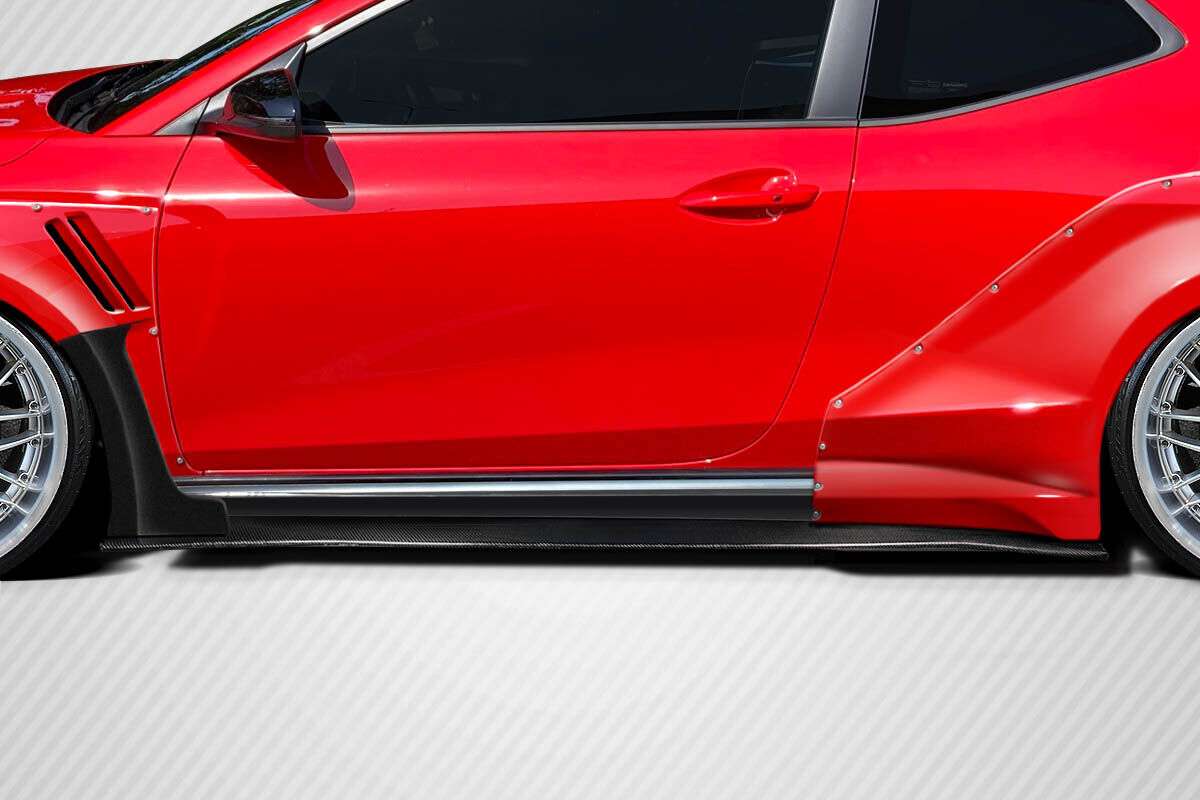 Carbon Creations Aerotune Style Carbon Fiber Side Skirts for 2019-2022 Hyundai Veloster - 118132
