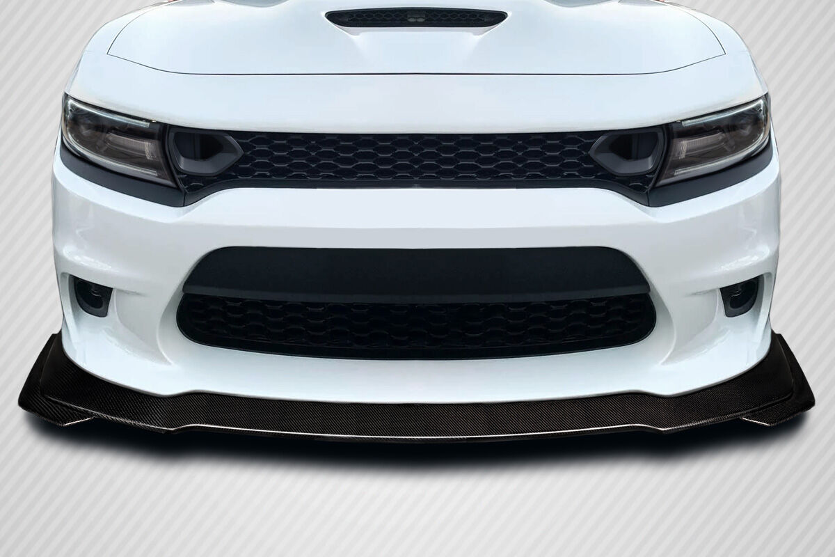 Carbon Creations Speed Icon Style Carbon Fiber Front Bumper Lip/Add On for 2015-2023 Dodge Charger - 118204