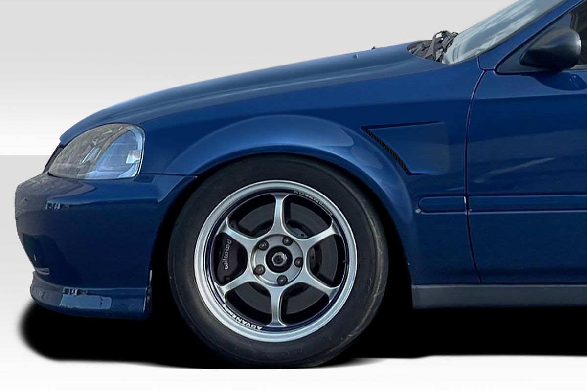 Duraflex Suzuka Style Fiberglass/FRP Fenders for 1996-1998 Honda Civic - 118365