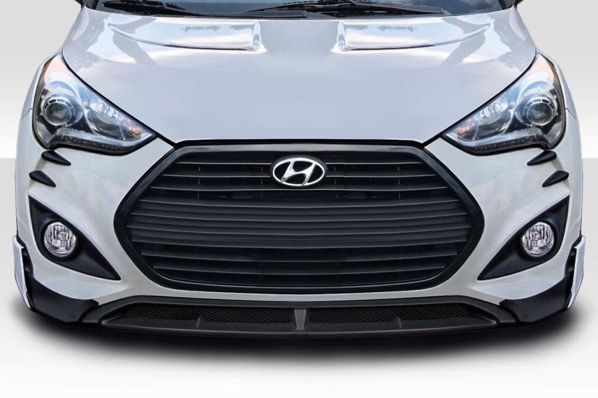 Duraflex Minda Style Fiberglass/FRP Front Bumper Lip/Add On for 2012-2017 Hyundai Veloster - 118517