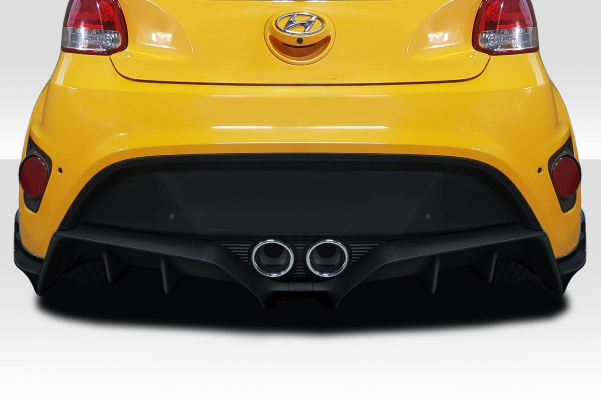 Duraflex Minda Style Fiberglass/FRP Rear Bumper Lip/Add On for 2012-2017 Hyundai Veloster - 118521