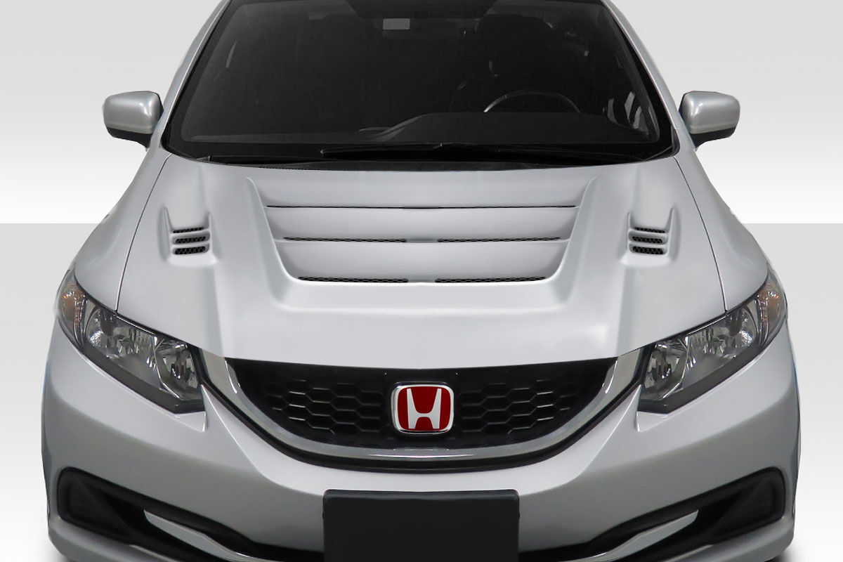 Duraflex Kina Style Fiberglass/FRP Hood for 2012-2015 Honda Civic 4DR. - 118577