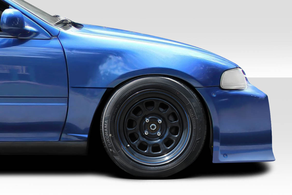 Duraflex Road Racer Style Fiberglass/FRP Fenders for 1992-1995 Honda Civic - 118950