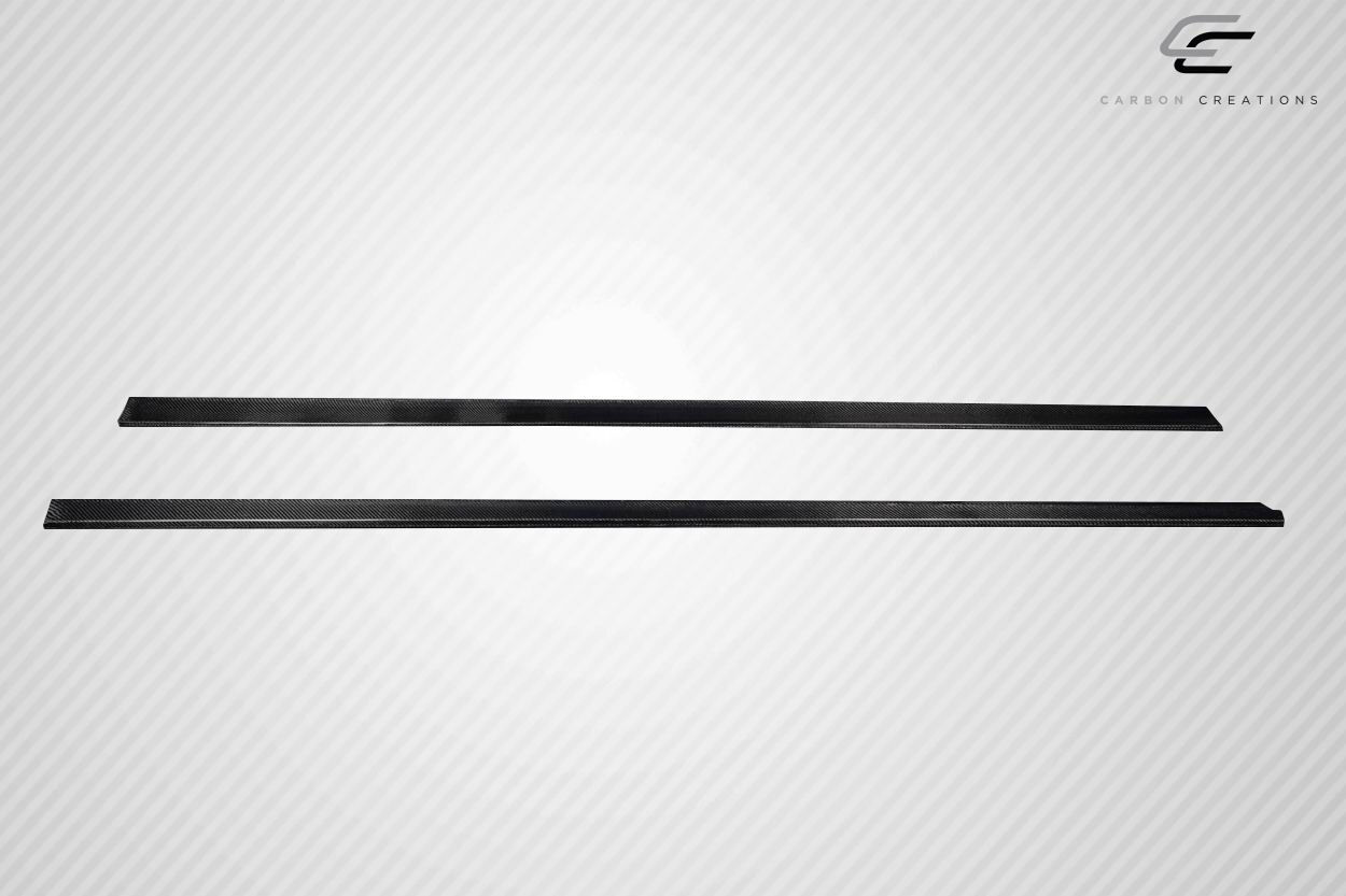 2008-2014 Mercedes Benz C Class W204 Carbon Fiber Radian Side Skirt Rocker Panel Splitters - 2 Pieces