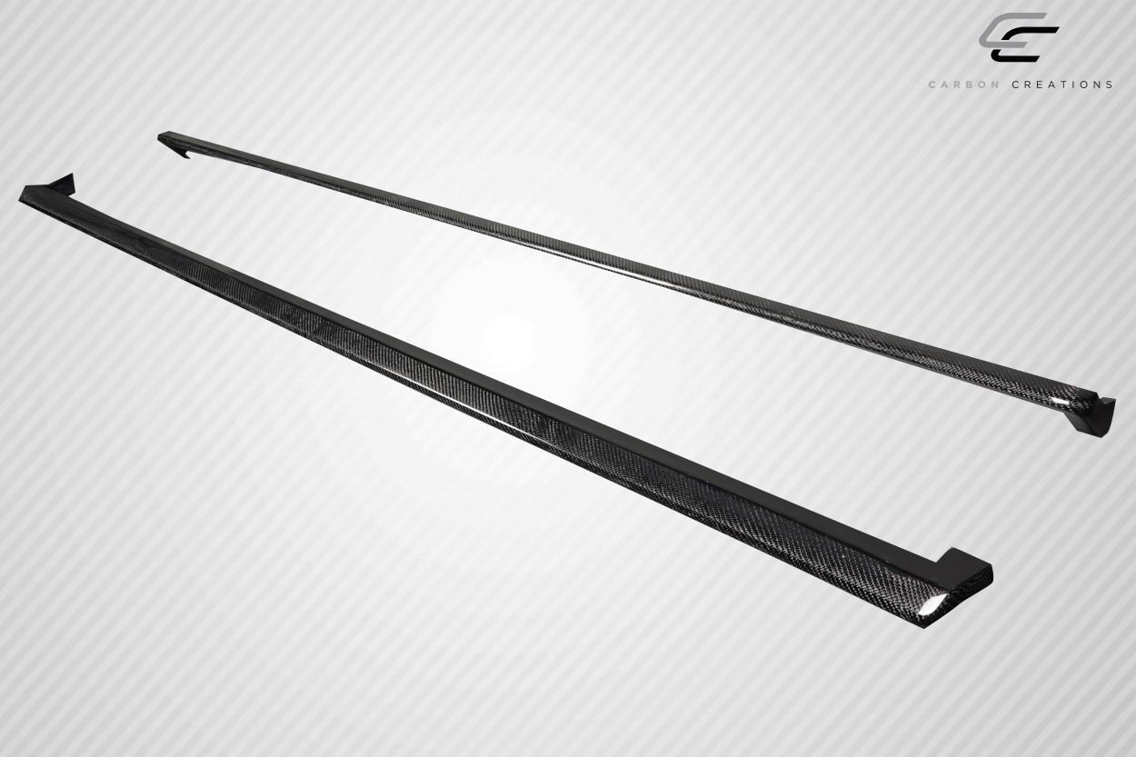 2008-2010 Subaru Impreza WRX Carbon Fiber Ghost Side Skirt Rocker Panel Splitters - 2 Pieces