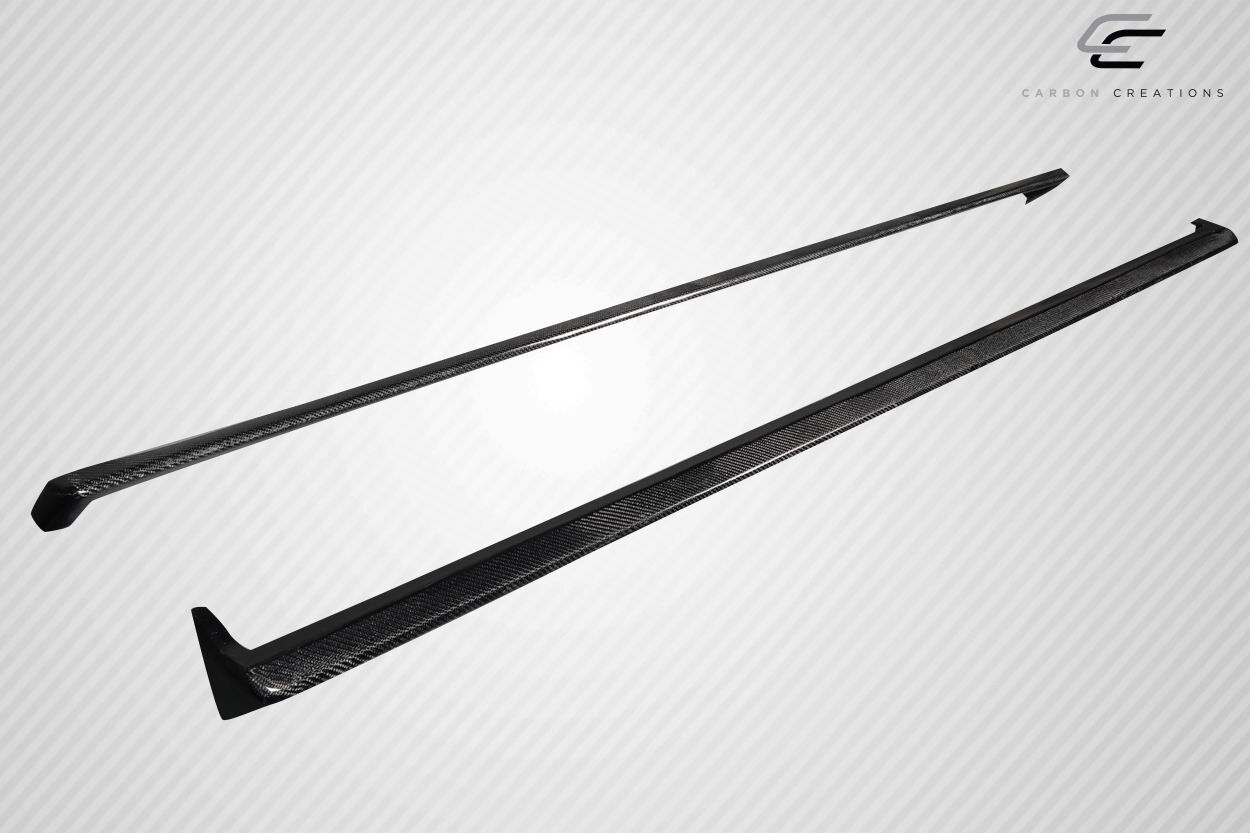 2008-2010 Subaru Impreza WRX Carbon Fiber Ghost Side Skirt Rocker Panel Splitters - 2 Pieces