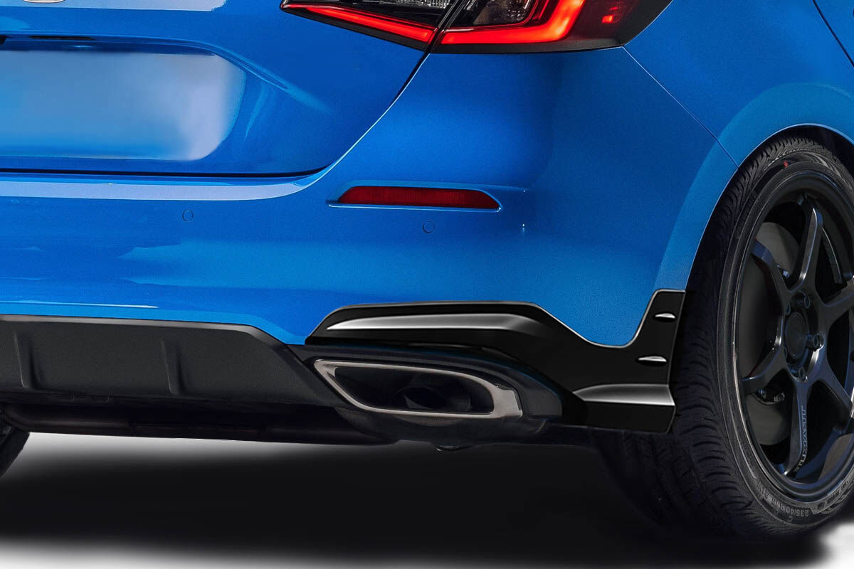 Duraflex Merella Style Fiberglass/FRP Rear Bumper Lip/Add On for 2022-2024 Honda Civic - 119130