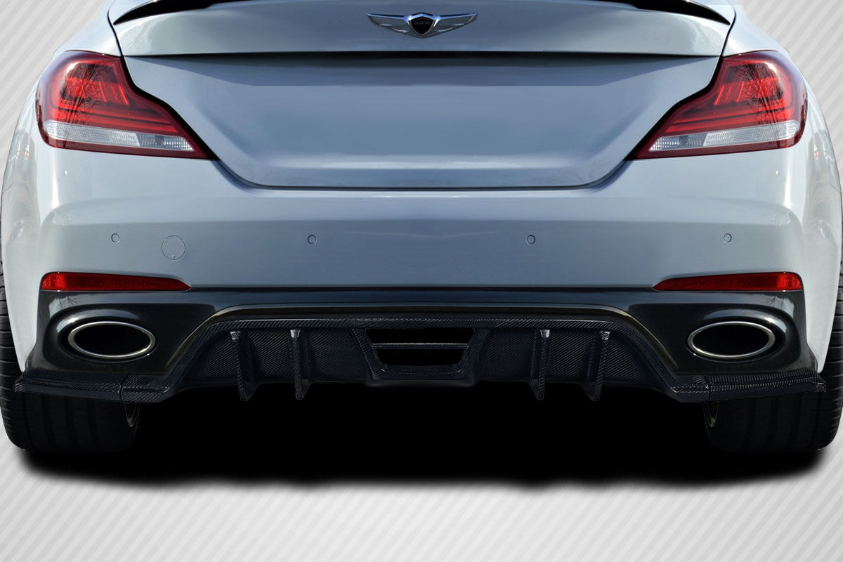 Carbon Creations Meller Style Carbon Fiber Rear Bumper Lip/Add On for 2019-2023 Genesis G70 - 119139