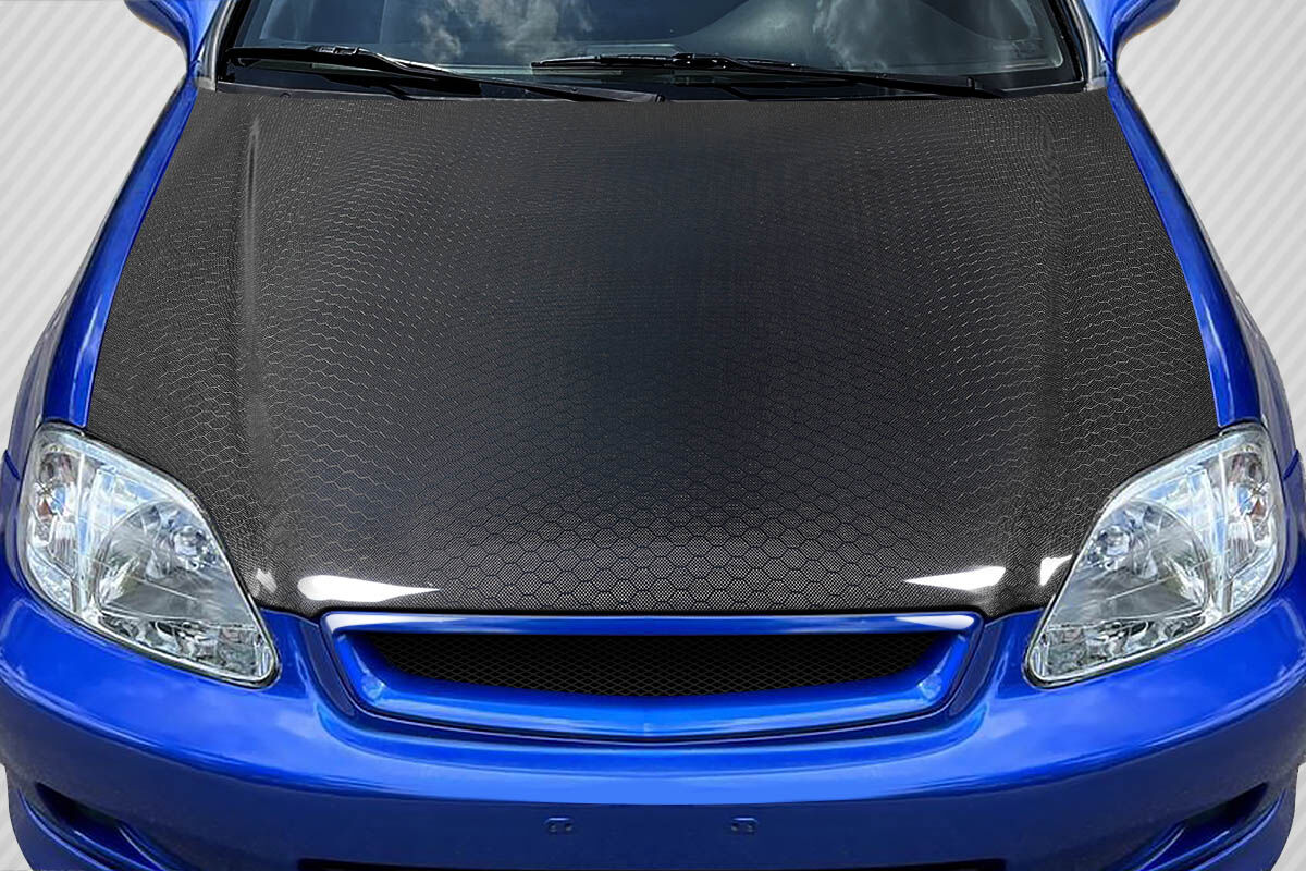 Carbon Creations OEM Look Style Infusion Carbon Fiber Hood for 1999-2000 Honda Civic - 119199