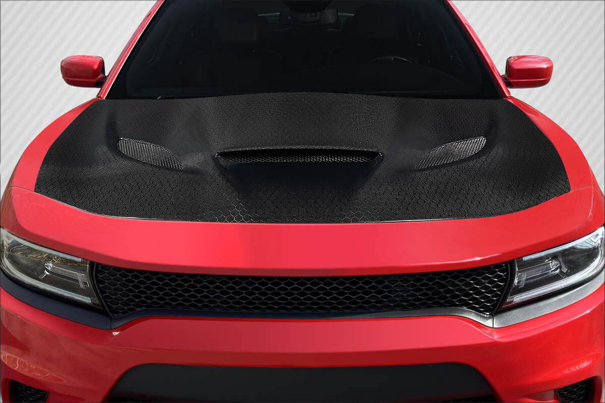 Carbon Creations Hellcat Style Infusion Carbon Fiber Hood for 2015-2023 Dodge Charger - 119205
