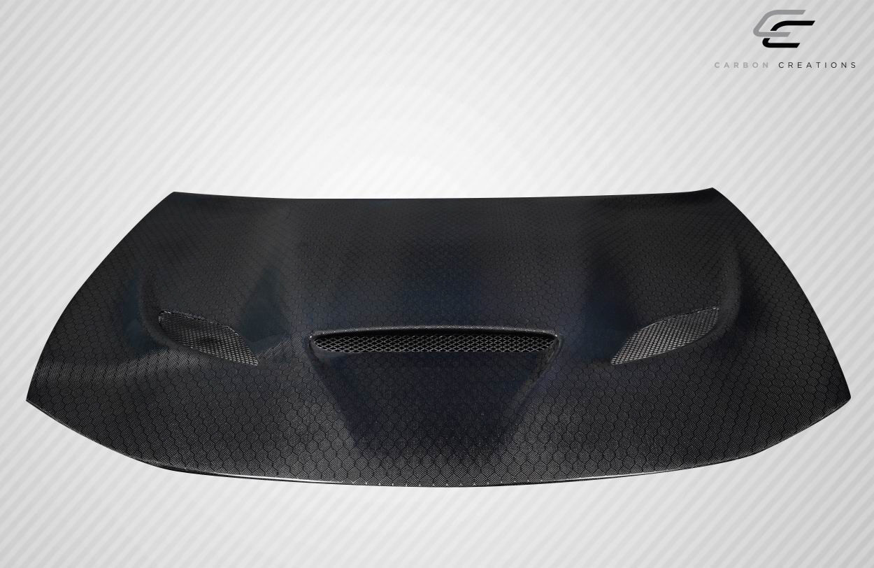 2015-2023 Dodge Charger Carbon Fiber Geo6ix Dritech Hellcat Look Hood - 1 Piece