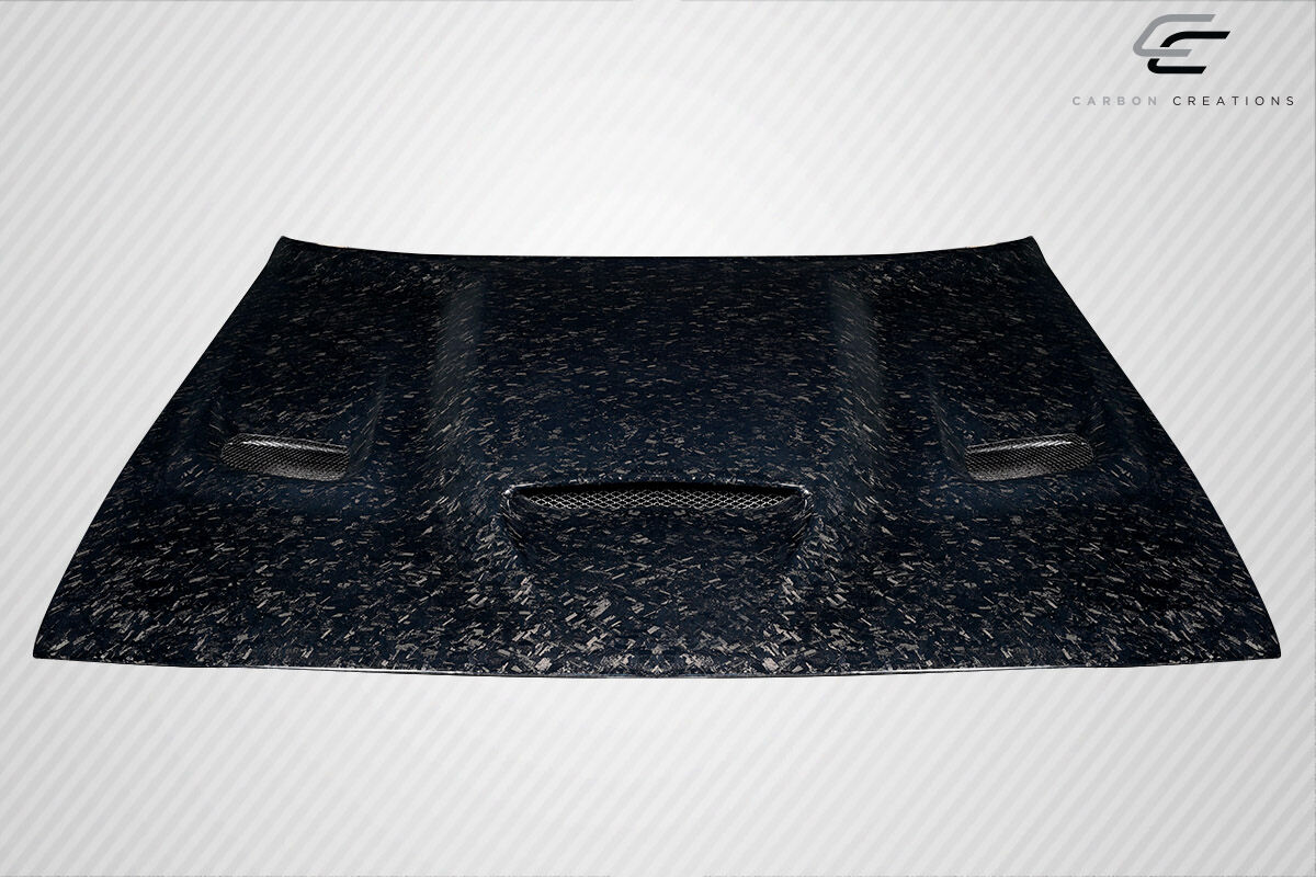 2008-2023 Dodge Challenger Carbon Fiber AeroForge Dritech Hellcat Look Hood - 1 Piece