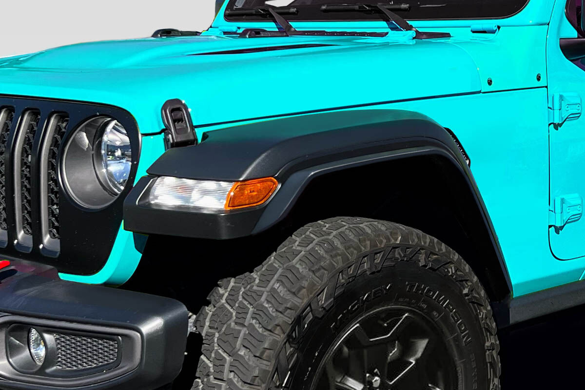 Duraflex Duster Style Fiberglass/FRP Fender Flares for 2020-2023 Jeep Gladiator - 119328