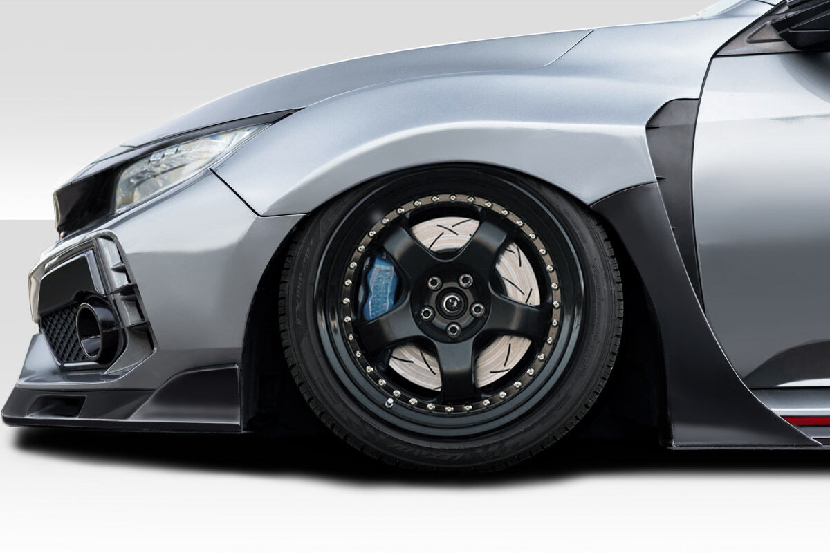 Duraflex Skywalker Style Fiberglass/FRP Fenders for 2017-2021 Honda Civic - 119347