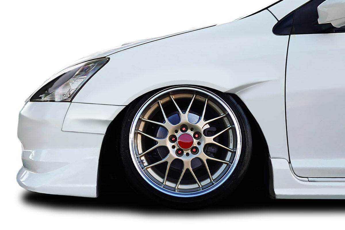 Duraflex Shingo Style Fiberglass/FRP Fenders for 2002-2005 Honda Civic - 120017