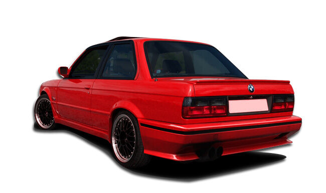 1984-1991 BMW 3 Series E30 2DR 4DR Duraflex Evo Look Rear Bumper Cover - 1PC - 1