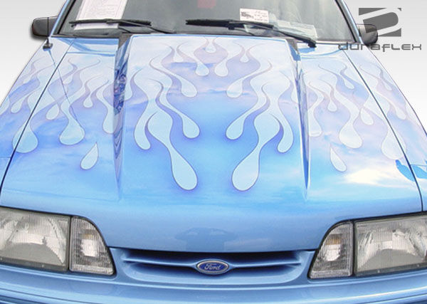 1987-1993 Ford Mustang Duraflex 2" Cowl Hood - 1 Piece