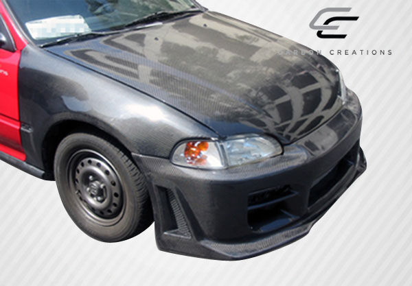 1992-1995 Honda Civic 2DR / HB Carbon Creations OEM Look Hood - 1 Piece