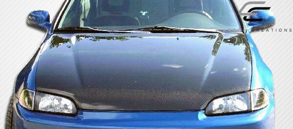 1992-1995 Honda Civic 2DR / HB Carbon Creations OEM Look Hood - 1 Piece