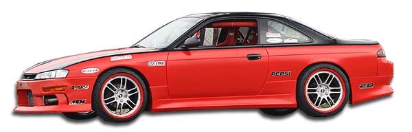 1995-1998 Nissan 240SX Duraflex V-Speed Side Skirts Rocker Panels - 2PC - 101651