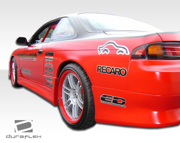 1995-1998 Nissan 240SX S14 Duraflex V-Speed Side Skirts Rocker Panels - 2 Piece