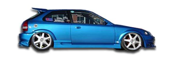 1996-2000 Honda Civic 2DR / HB Duraflex Bomber Side Skirts Rocker Panels - 2PC -