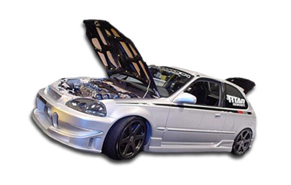 1996-2000 Honda Civic 2DR / HB Duraflex Buddy Side Skirts Rocker Panels - 2PC -