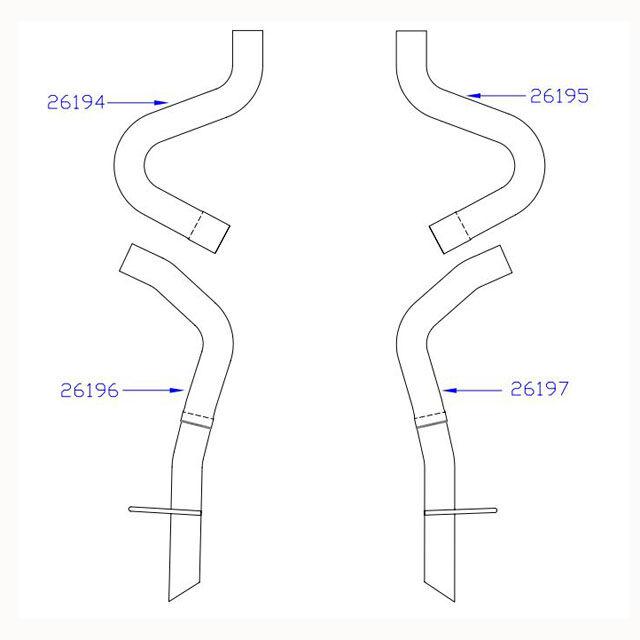 1987-1993 Ford Mustang LX 5.0L Flowmaster Tailpipes