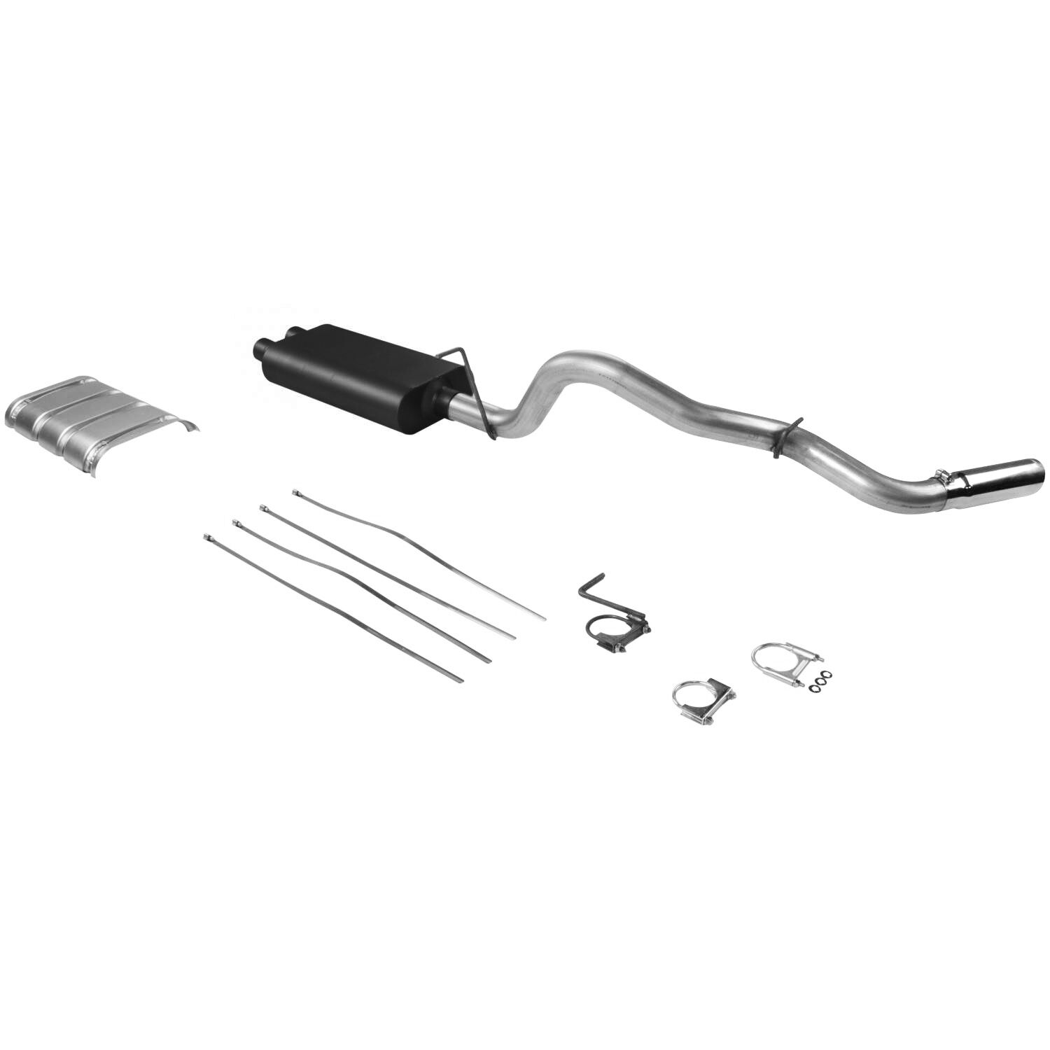 2000-2002 GMC Sierra 2500 SL/SLE/SLT 6.0L 4DR EXT Cab Flowmaster American Thunder Cat-Back Exhaust 78.0 inch Bed