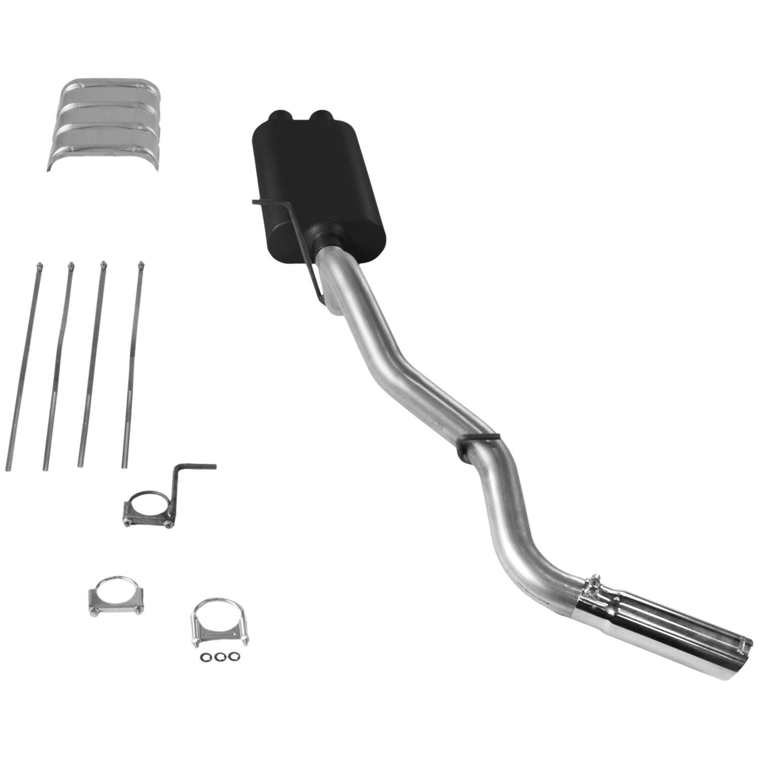 2000-2002 GMC Sierra 2500 SL/SLE/SLT 6.0L 4DR EXT Cab Flowmaster American Thunder Cat-Back Exhaust 78.0 inch Bed