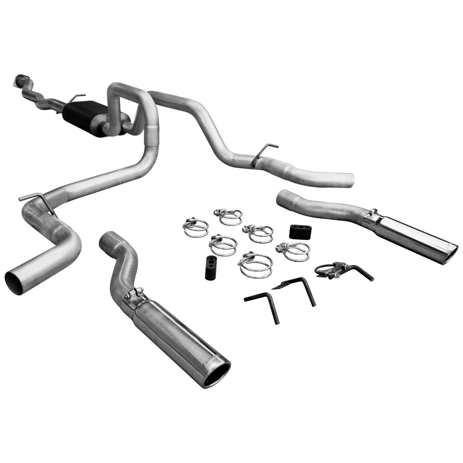2004 Chevrolet Silverado 1500 Z71 4.8L 4DR Crew Cab Flowmaster American Thunder Cat-Back Exhaust 68.4 inch Bed - 17436